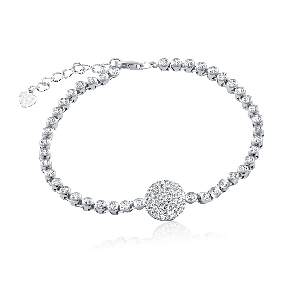 Round Pave Tennis Bracelet